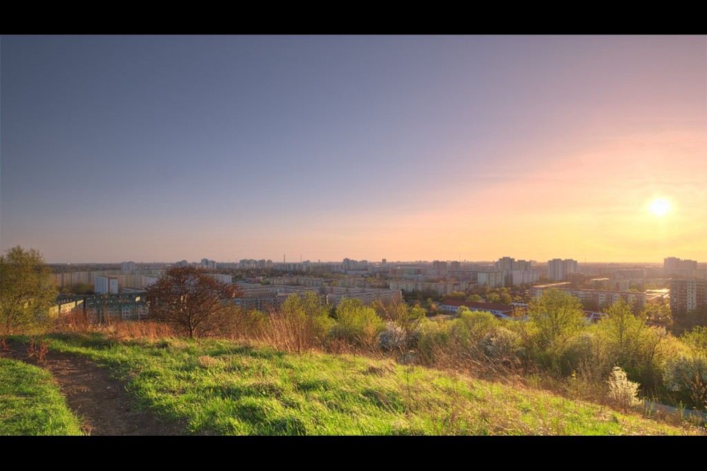 Berlin Marzahn Hellersdorf Skyline Sonnenuntergang