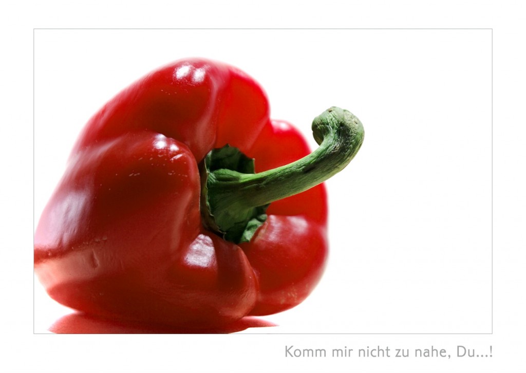Paprika ballt Stengel zur Faust