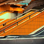 ICC Berlin Parkhaus orange gekachelt