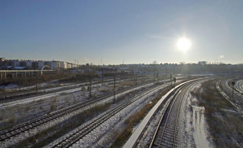 Gleisbetten im Winterhemd