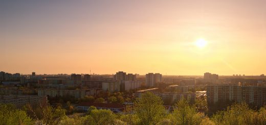 Berlin Marzahn Hellersdorf Sonnenuntergang Skyline