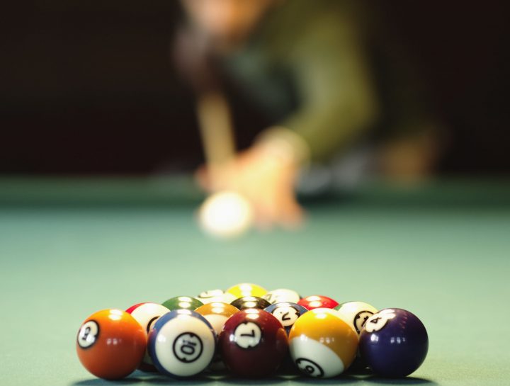 Billard, Anstoß im Bokeh